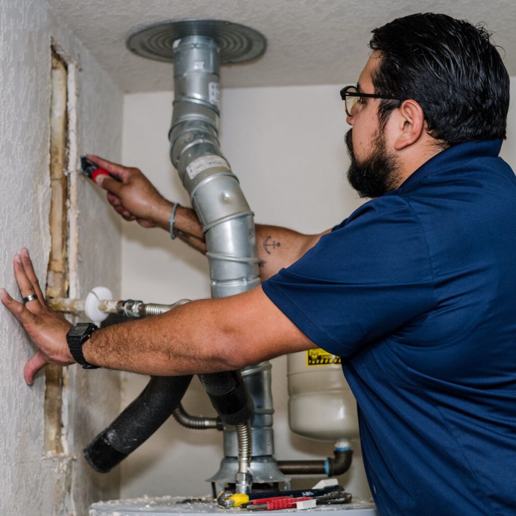 texfix handyman repairing drywall in a san antonio home